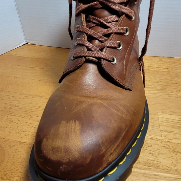 Dr. Martens 1460 PASCAL ZIGGY LEATHER LACE UP BOOTS TAN LUXOR 11 Men / 12 Women - Picture 7 of 15